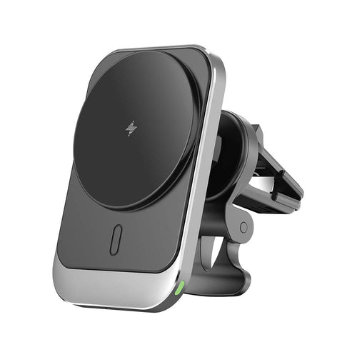 Magnetic wireless car phone mount and charger